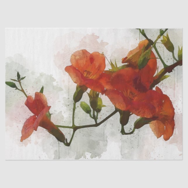 Blume: Entfärbungs-Tissue Seidenpapier (Vorderseite)