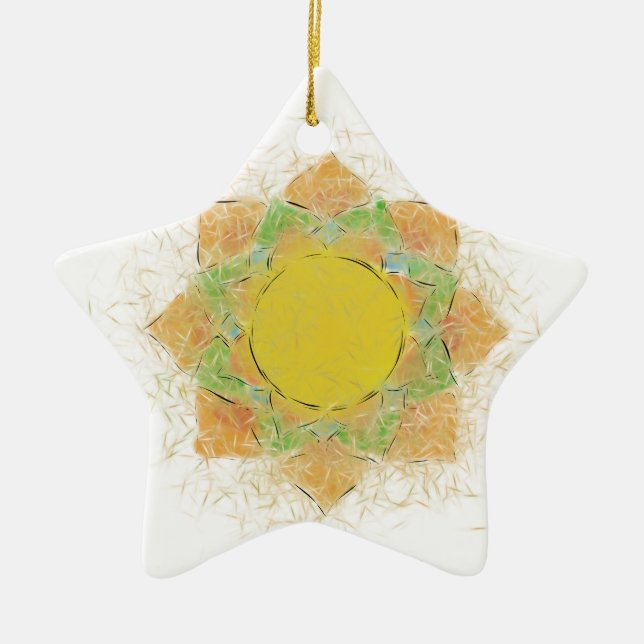 Blume Ethereal Keramik Ornament (Vorne)