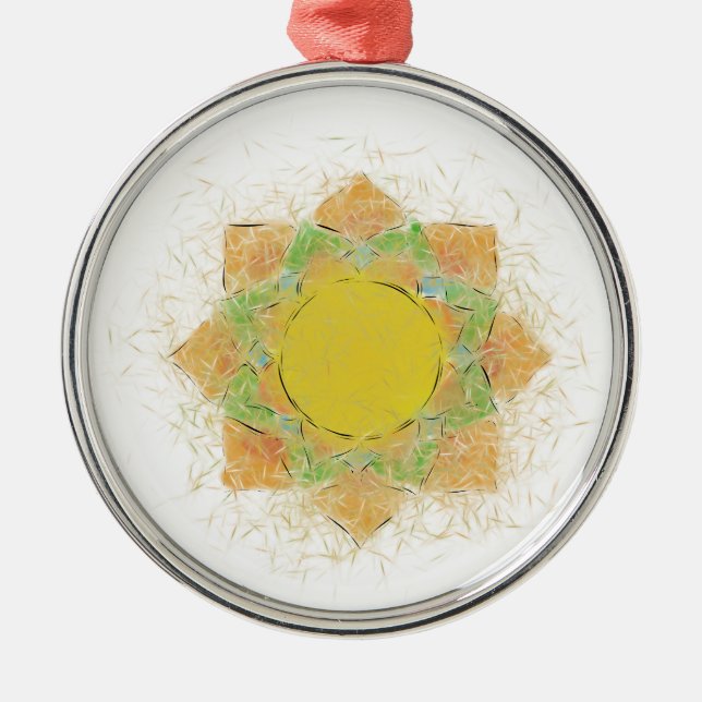 Blume Ethereal Ornament Aus Metall (Vorne)