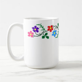 Blume Ethnische Stickerei Tasse