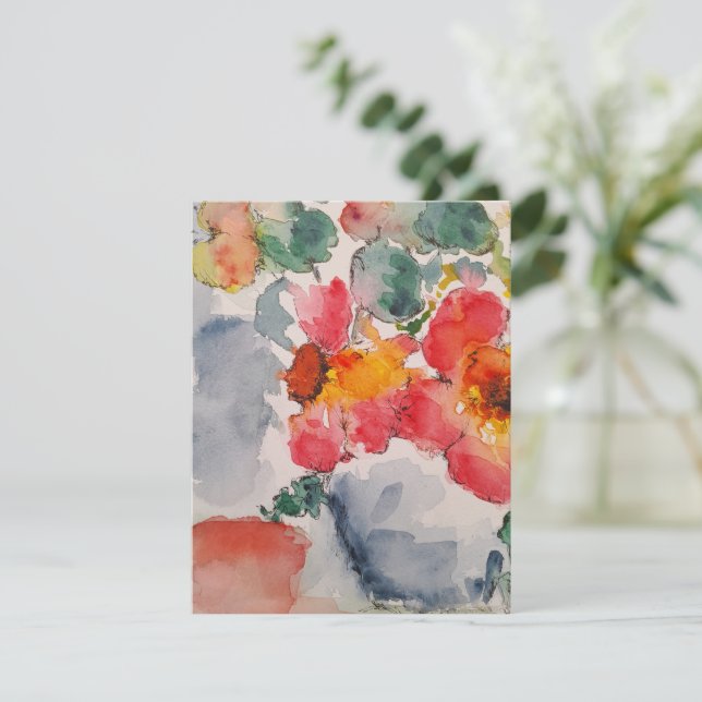Blume Eucalyptus Sprigs Bouquet Wasserfarbkarte (Stehend Vorderseite)