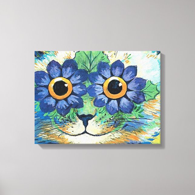 Blume Eyes Cat von Louis Wain Leinwanddruck (Vorderseite)