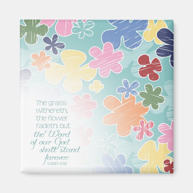 Blume Fadeth Square Magnet (Vorne)