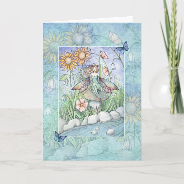 Blume Fairy Art Card, Notecard by Molly Harrison Karte (Vorderseite)