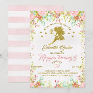 Blume Fairy Birthday Einladung
