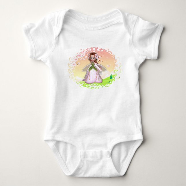 Blume Fairy Design 3 Baby Strampler (Vorderseite)