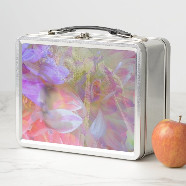 Blume Fairy Double Exposure Fantasy Art Metall Brotdose (Beispiel)