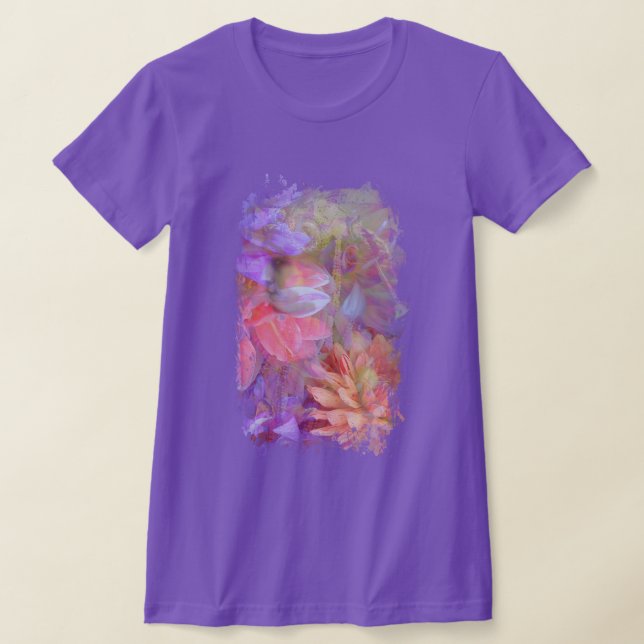 Blume Fairy Double Exposure Fantasy Art T-Shirt (Ablage )