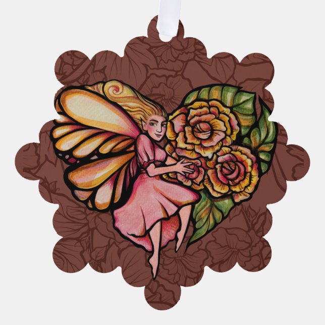 Blume Fairy Garden Blume Ornament Karte (Vorderseite)
