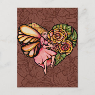 Blume Fairy Garden Blume Postkarte