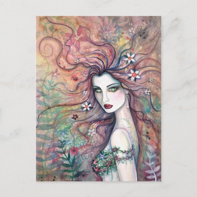 Blume Fairy Goddess Chloris Postkarte (Vorderseite)