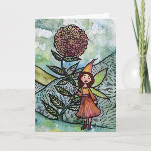 Blume Fairy Nature Lovers Fairies Karte (Vorderseite)