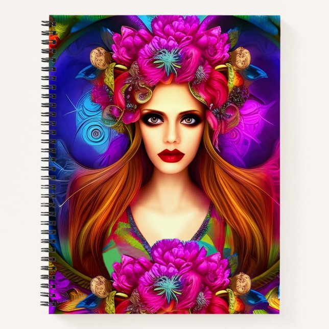 Blume Fairy Queen Notizbuch (Vorderseite)