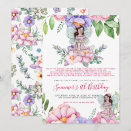 Blume Fairy Tea Party Einladung