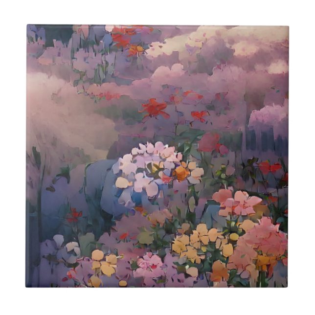 Blume Fantasy Digital Art Fliese (Vorderseite)