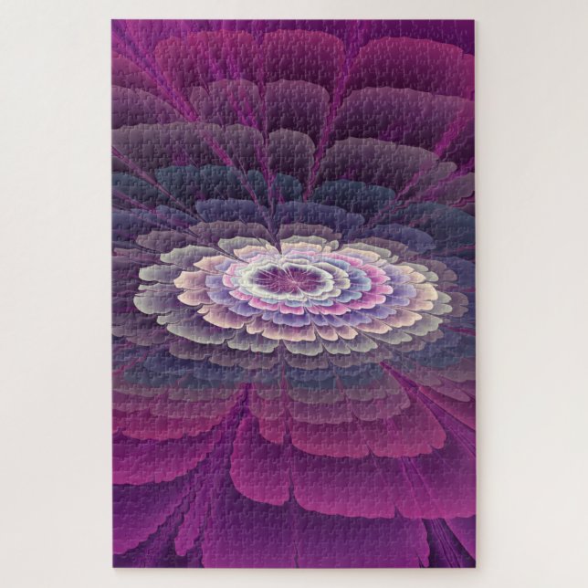 Blume Farbenfrohe Abstrakte Fraktal Rosa (Vertikal)