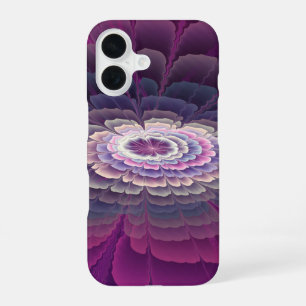 Blume Farbenfrohe Abstrakte Fraktal Rosa iPhone 16 Hülle