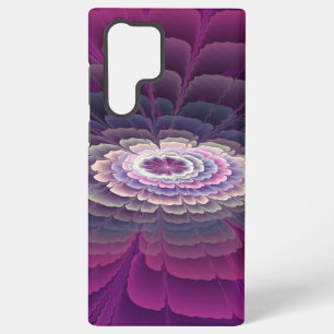 Blume Farbenfrohe Abstrakte Fraktal Rosa Samsung Galaxy Hülle