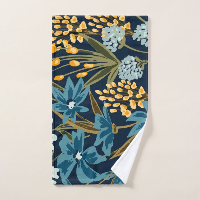 Blume Farbenfrohe Wasserfarbe Trendy Handtuch (Handtuch)