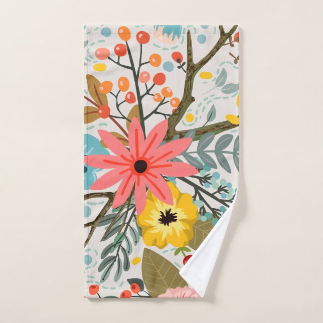 Blume Farbige Wasserfarbe Niedlich Handtuch (Handtuch)