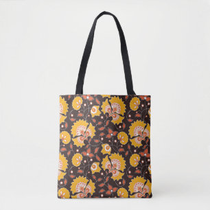 Blume-farbiges Indianerstil auf br Tasche