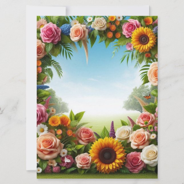 Blume Feiertagskarte (Vorderseite)