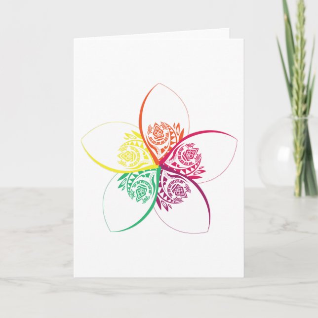 Blume Feiertagskarte (Vorderseite)