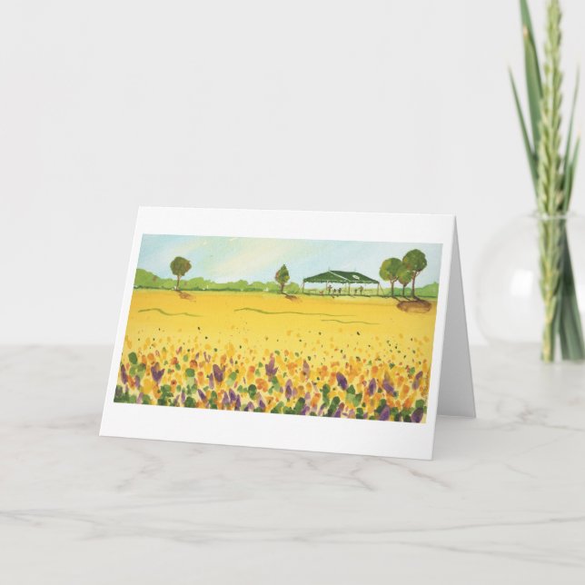Blume-Felder bei Huntington Faltkarte Karte (Vorderseite)