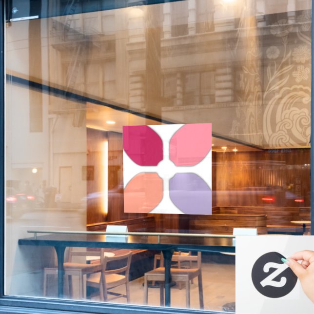 Blume Fensteraufkleber (Café-Fenster)