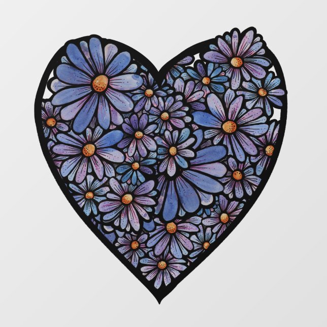 Blume Fensteraufkleber (Blatt)