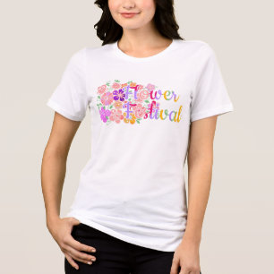 Blume Festival - Farben Tri-Blend Shirt
