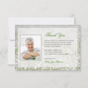 Blume Field Memorial Beerdigung Danke Karte