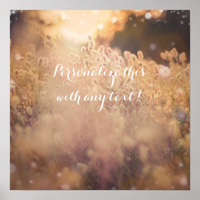 Blume Field Rustic Country Wedding Banner Poster (Vorne)