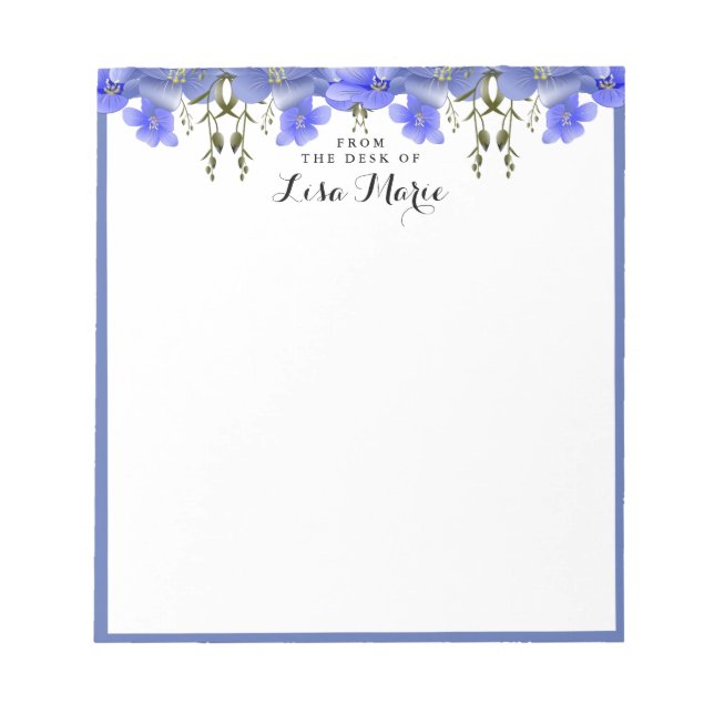 Blume FL18 Personalisiert Notepad Notizblock (Vorderseite)