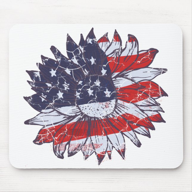 Blume Flag Mauszeiger Mousepad (Vorne)