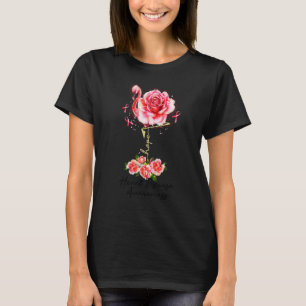 Blume Flamingo Hope Red Ribbon Herzerkrankung Awar T-Shirt