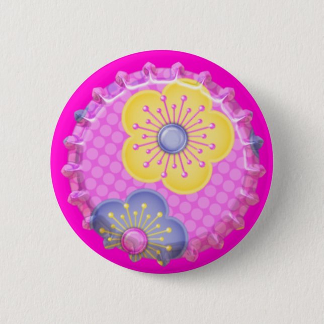 Blume Flaschenhülse Backpack Button Button (Vorderseite)