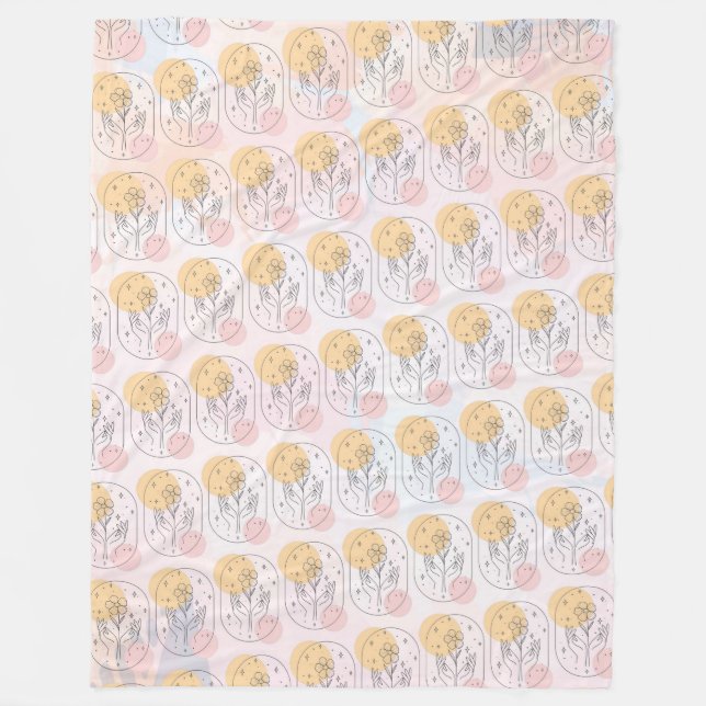 Blume Fleecedecke (Vorderseite)