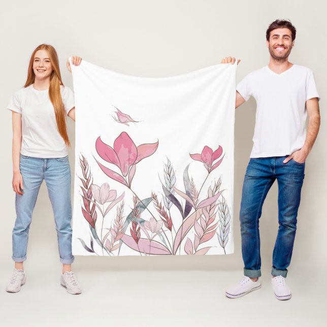 Blume Fleecedecke (Beispiel)