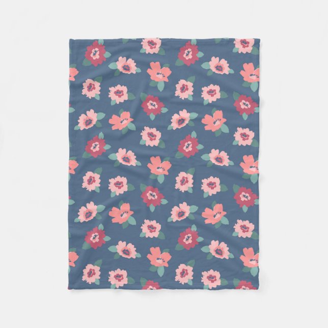 Blume Fleecedecke (Vorderseite)
