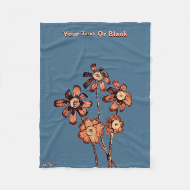 Blume Fleecedecke (Vorderseite)