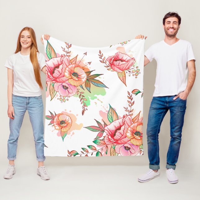 Blume Fleecedecke (Beispiel)