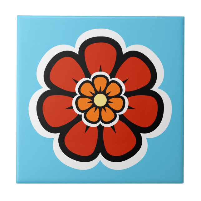 Blume Fliese (Vorderseite)