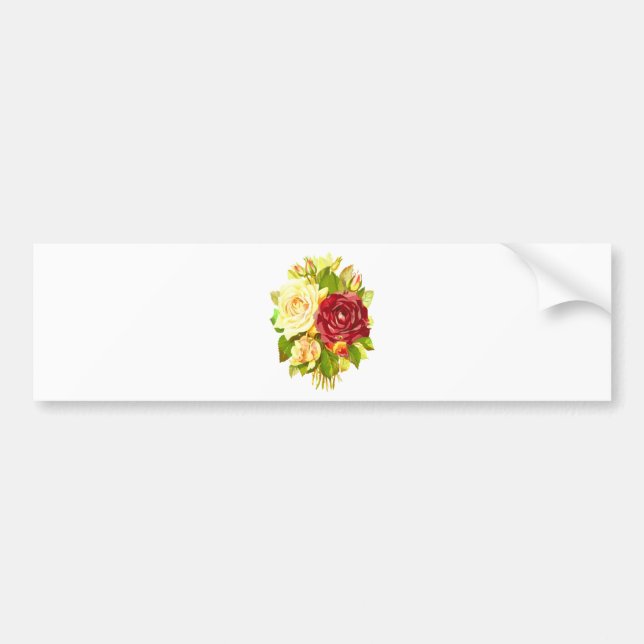 Blume Flora Rose Autoaufkleber (Vorne)