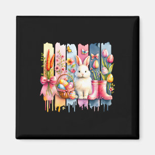 Blume Floral Frohe Ostern Hase Kaninchen Oster Has Magnet