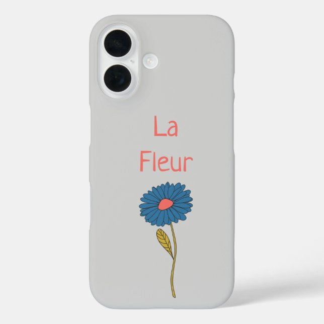 Blume Floral La Fleur iPhone 16 Hülle (Rückseite)