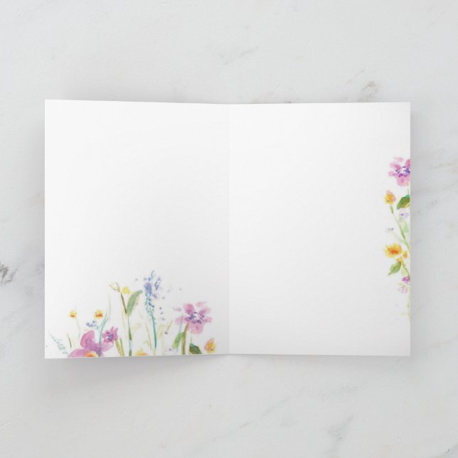 Blume floralgeklappte Grußkarte Karte (Innenseite)