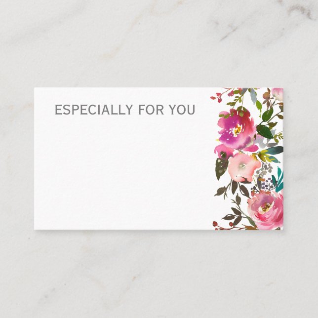 Blume | Florist Bouquet Message Visitenkarte (Vorderseite)