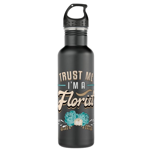 Blume Florist Gardener Pflanze Blume Geschenk Idee Edelstahlflasche (Vorderseite)