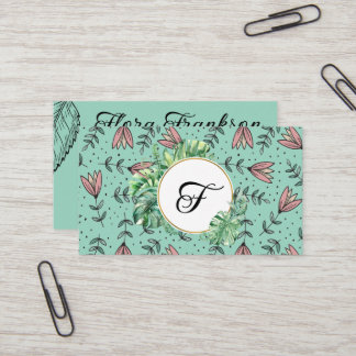 Blume & Folien - einfache Visitenkarte